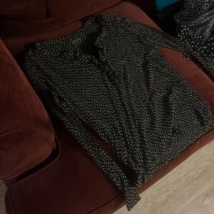 Black and Tan polka dot long sleeveve